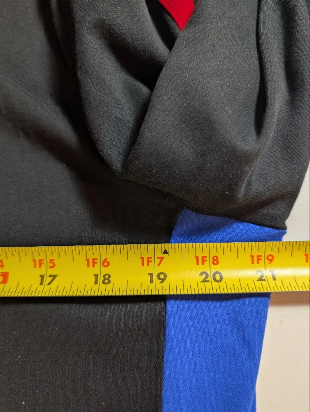 Polo Ralph Lauren Black Quarter-Zip Pullover with Red & Blue Panels Mens Large